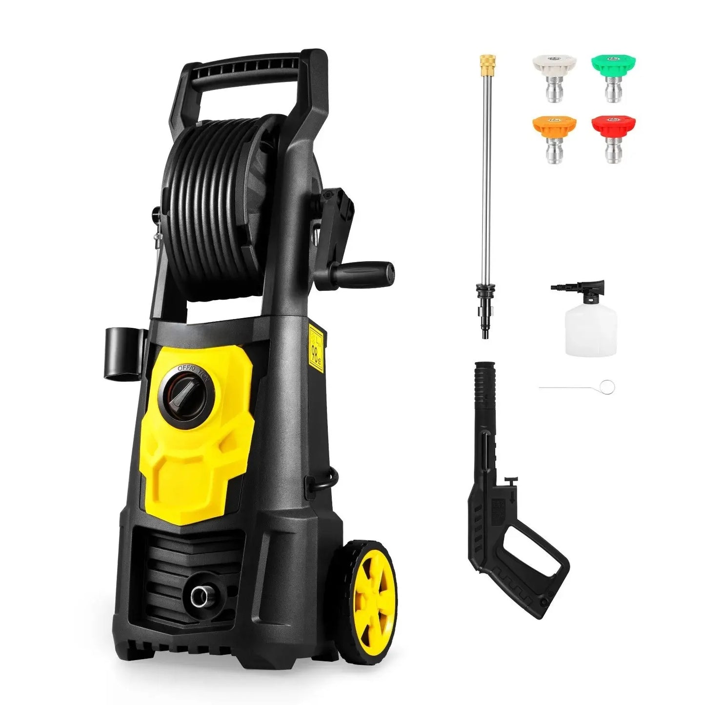 2000 PSI Electric Pressure Washer with 30 ft Hose & Foam Cannon