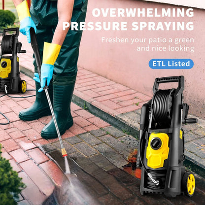 2000 PSI Electric Pressure Washer with 30 ft Hose & Foam Cannon