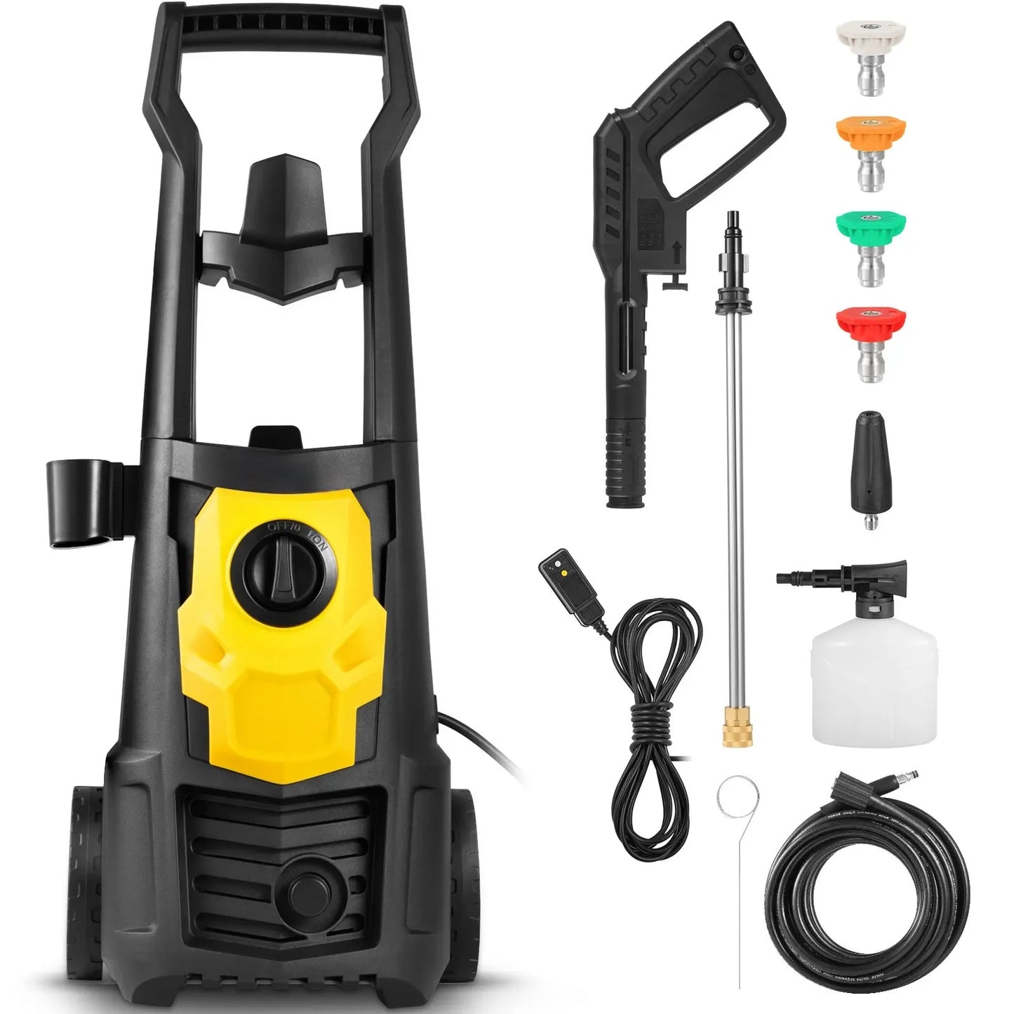 2000 PSI Electric Pressure Washer with 30 ft Hose & Foam Cannon