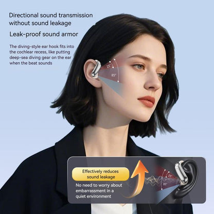 Open Ear Wireless Headphones with Earhook, Noise Cancelling Mic, 165H Playtime, Bluetooth 6.0