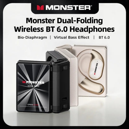 Wireless Earbuds Bluetooth 6.0, 165H Long Playtime, Foldable Design, Waterproof Headphones