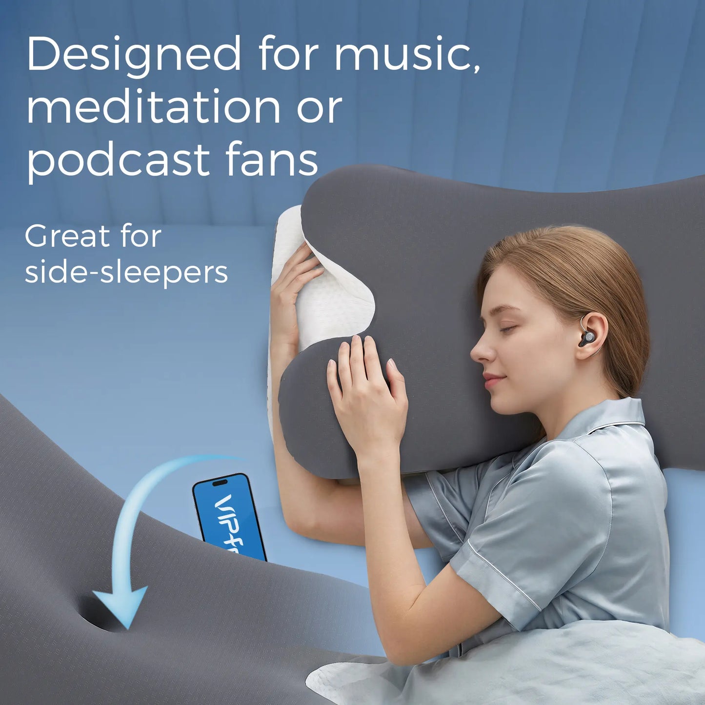 Cooling Memory Foam Neck Pillow – Adjustable Ergonomic Support – Cervical Pain Relief & Comfort
