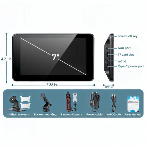 Wireless Car Screen with Touch Display for Android & iPhone
