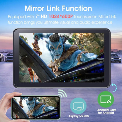 7" HD Portable Wireless CarPlay Screen with Android Auto