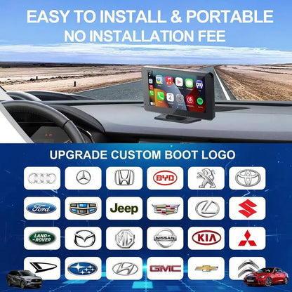 7" HD Portable Wireless CarPlay Screen with Android Auto