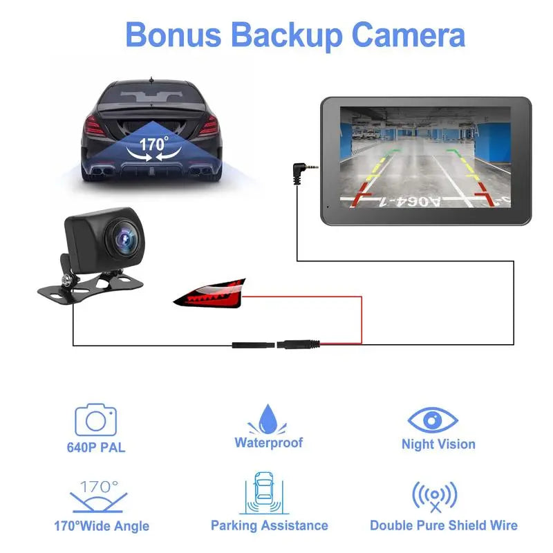 7" Portable Wireless Car Screen with Touch Display & Auto Connect