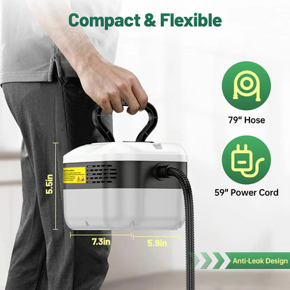 Handheld Steam Cleaner with 10 Accessories, Adjustable Steam & Fast Heat Up